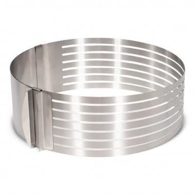 5530441 Schonuhuber Patisse anello inox regolabile tagiatorte Ø cm 24/30 h 8,5