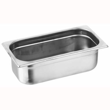 14107-06 - Paderno bacinella gastronorm GN 1/3 in acciaio inox impilabile - Dim. 325x180 h 65 mm