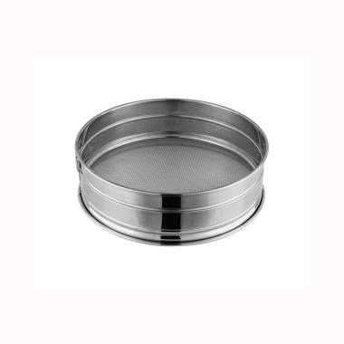 12604-22 - Paderno setaccio pane inox con rete 8 fori per 2,5 cmq - Dim. cm Ø 22 h 8