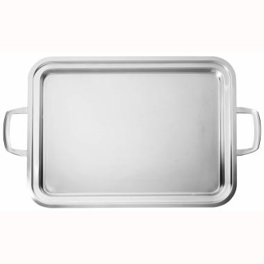 66324-65 - Arthur Krupp vassoio rettangolare con 2 manici in acciaio inox Serie 663 - Dim. cm 65x50