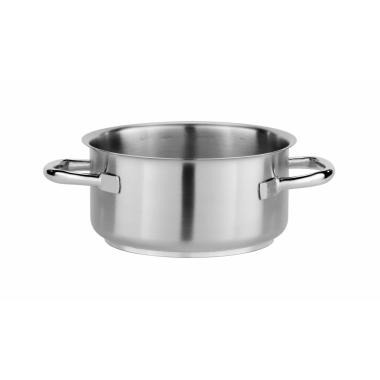 11010-16 - Paderno casseruola mezza alta Serie 1000 in acciaio inox - Dim. cm Ø 16 h 8