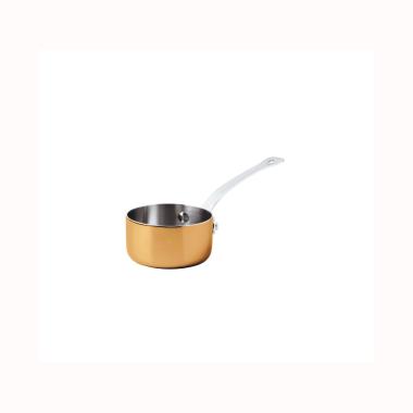 15606-09 - Paderno casseruola 1 manico mini cookware Serie 15600 3-PLY in rame  alluminio e acciaio inox - Dim. cm Ø 9 h 4,7