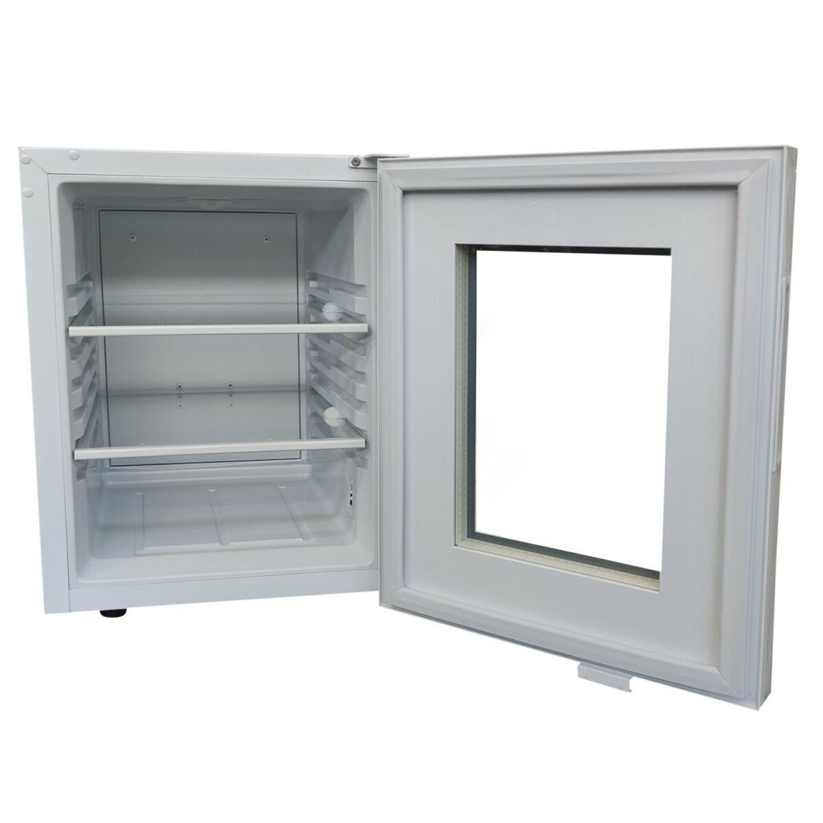 Minibar bianco con porta a vetro 35 litri