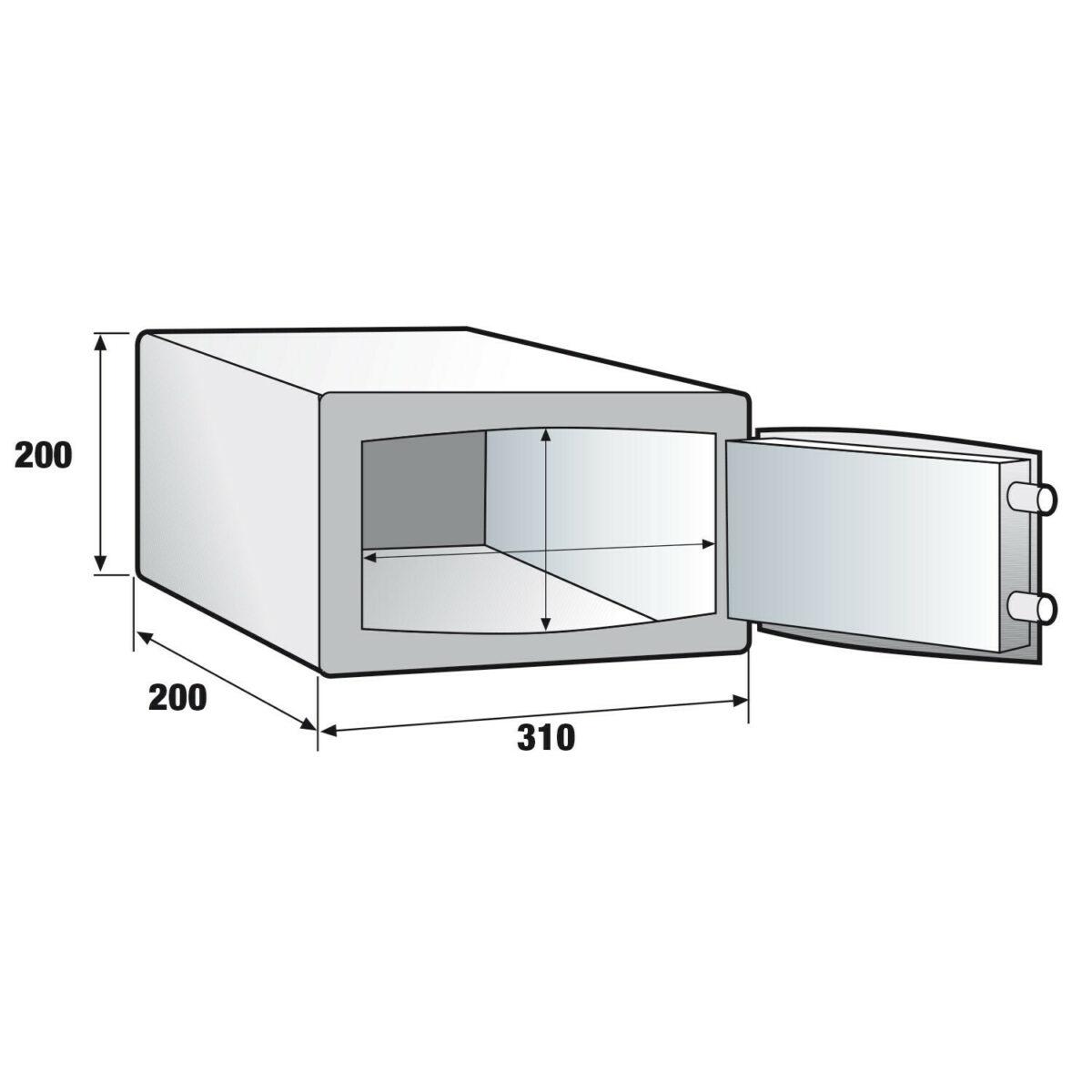 Cassaforte per camera con tastierino e serratura elettromagnetica