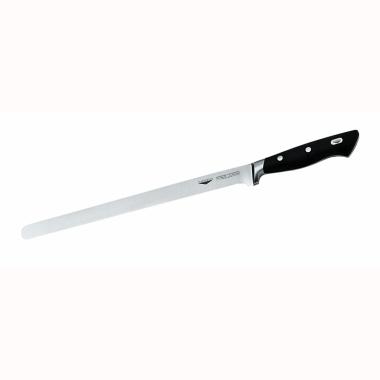 18111-30 - Paderno coltello salmone forgiato liscio professionale in acciaio inox Serie 18100 - L.cm 30