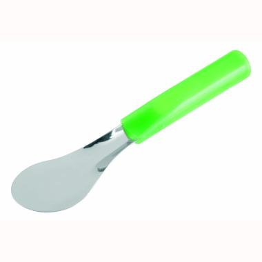 41475-05 - Paderno paletta gelato in acciaio inox e manico in polipropilene colore verde - Dim. cm L. 27